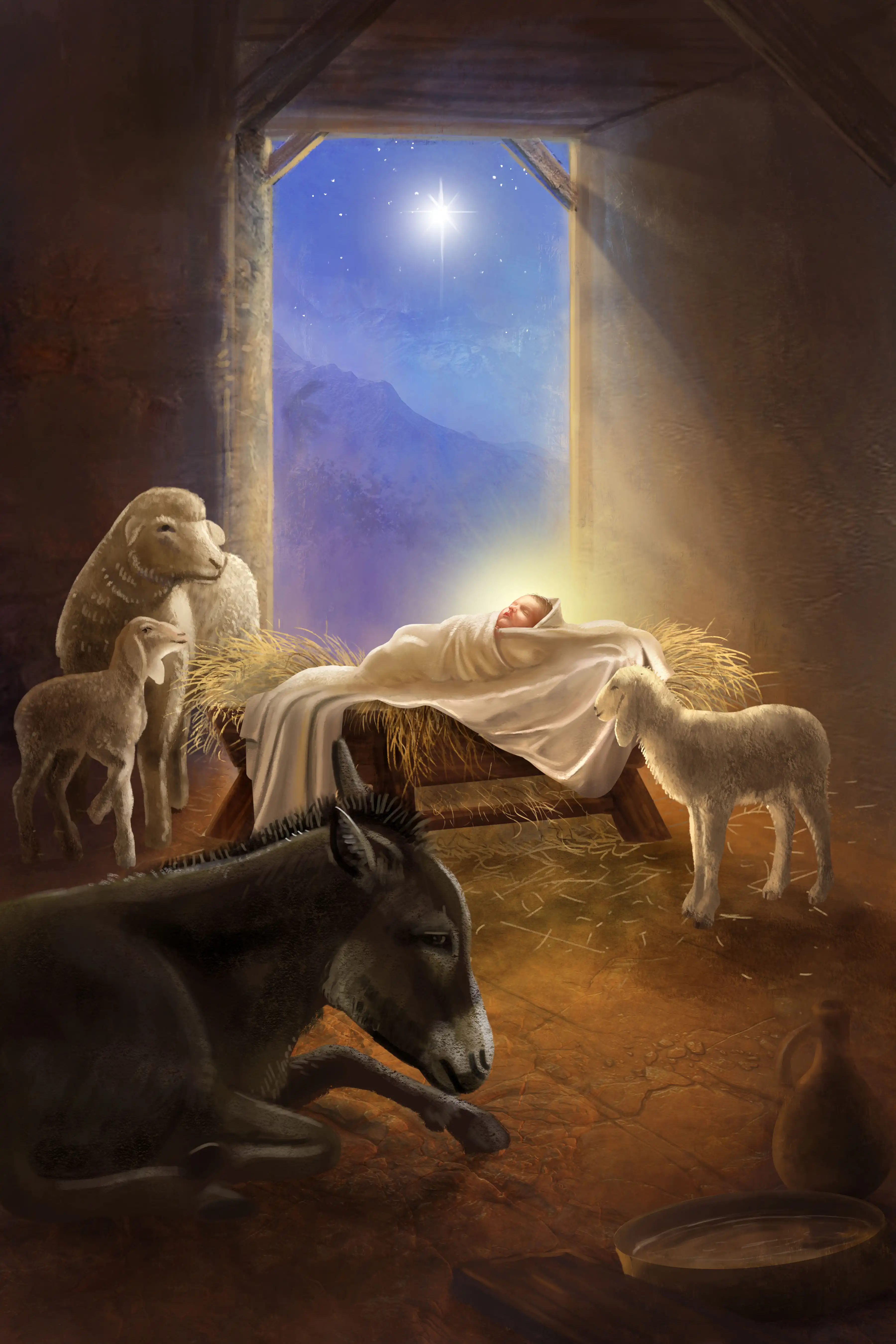 Baby Jesus Greeting Card Digital Greeting Card
