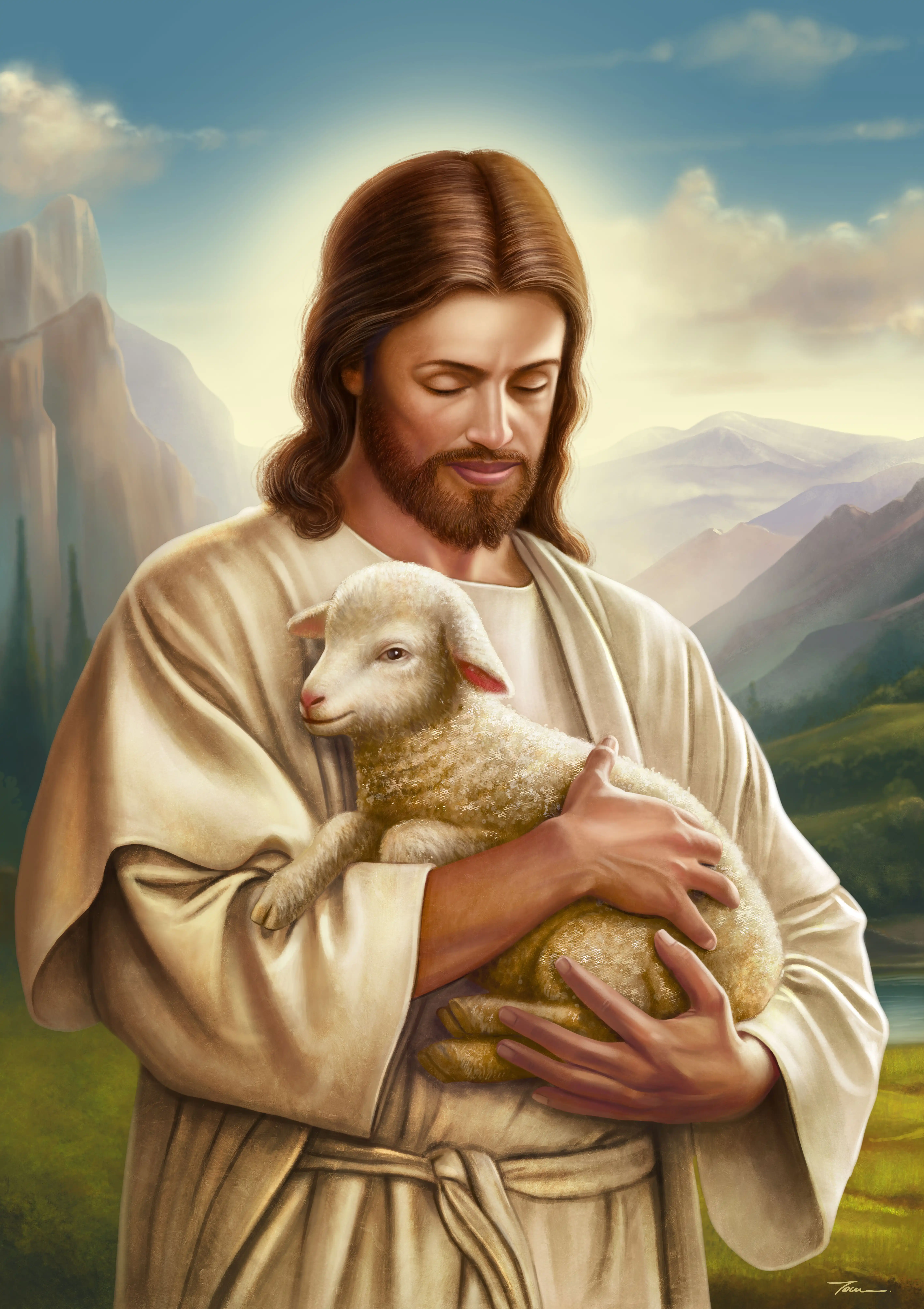 Jesus Good Shepherd Digital Greeting Card