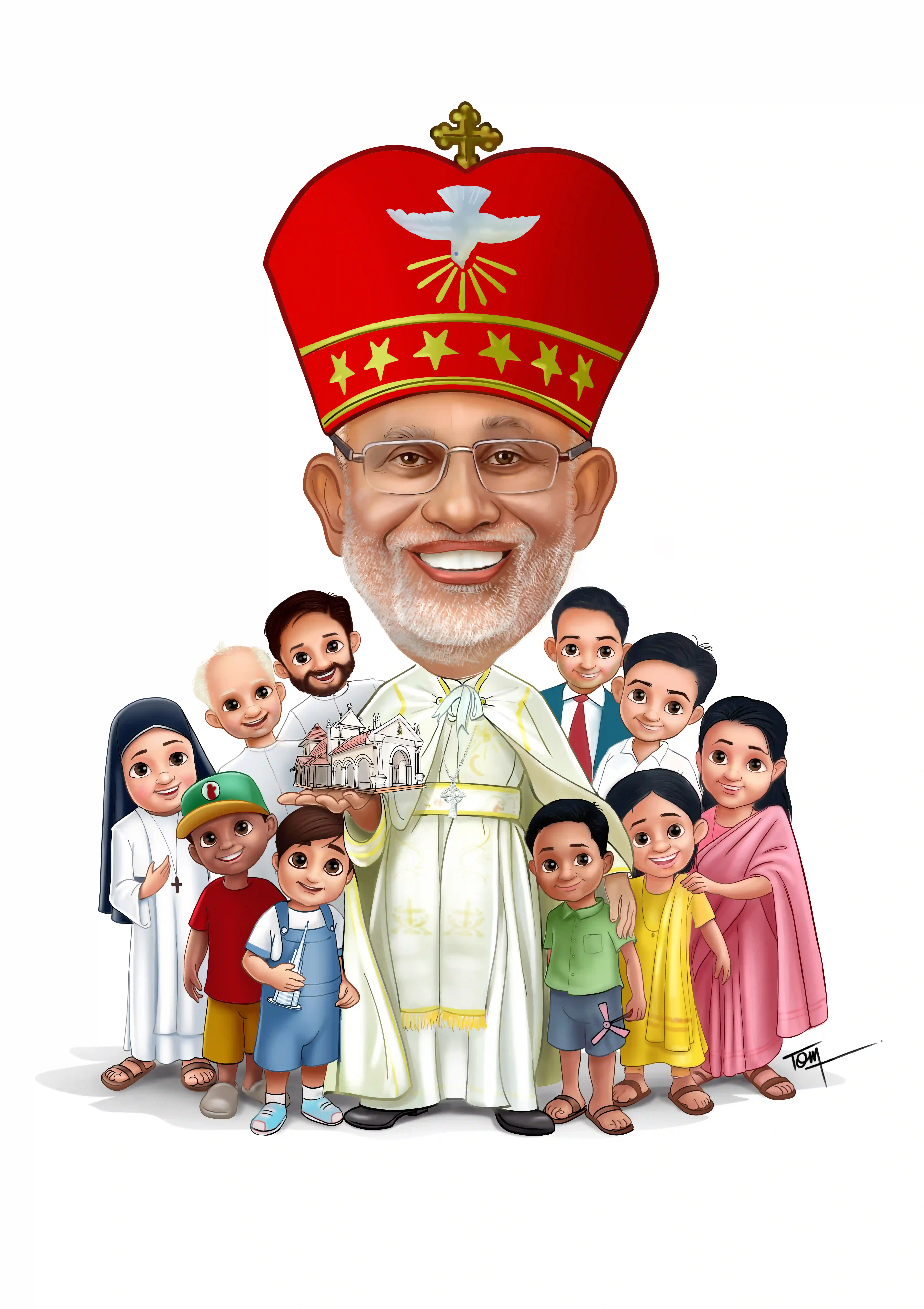 Raphael Thattil Caricature artwork for Raphael Thattil.