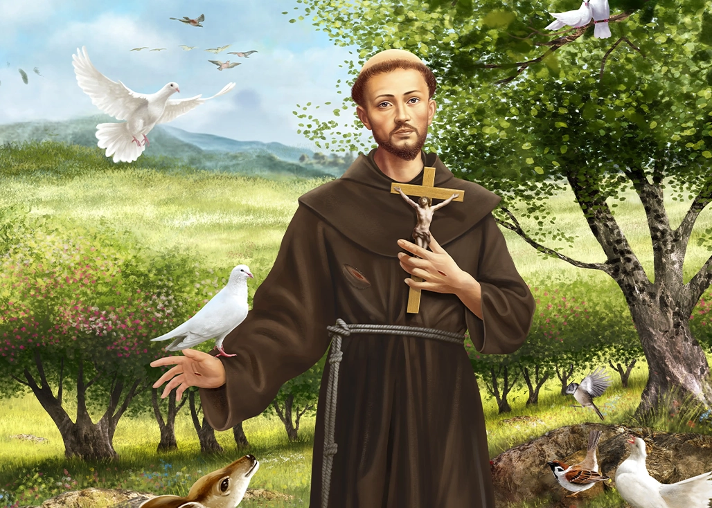 Saint Francis Assisi Digital Greeting Card