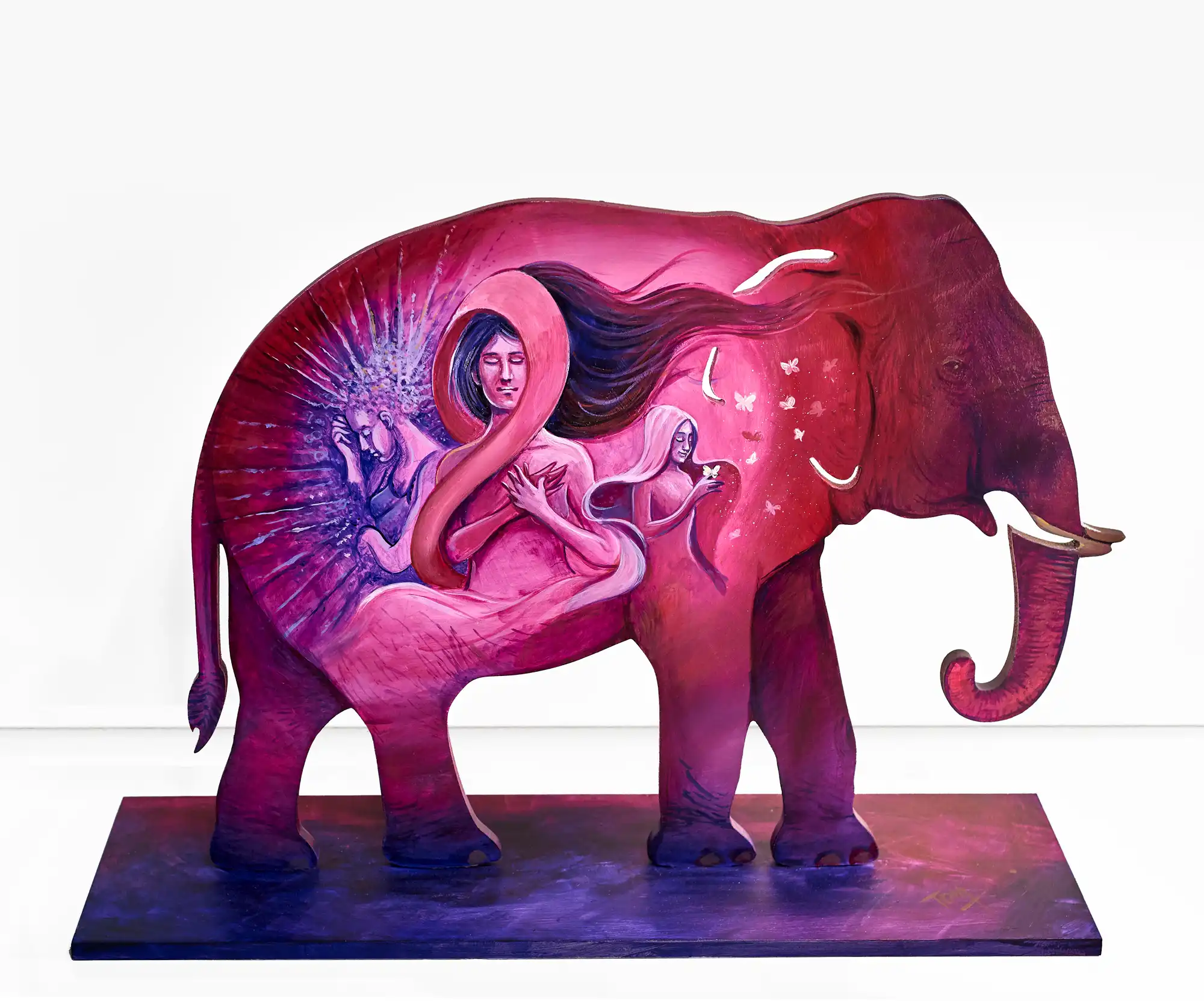 The Strength She Carries Acrylic Painting