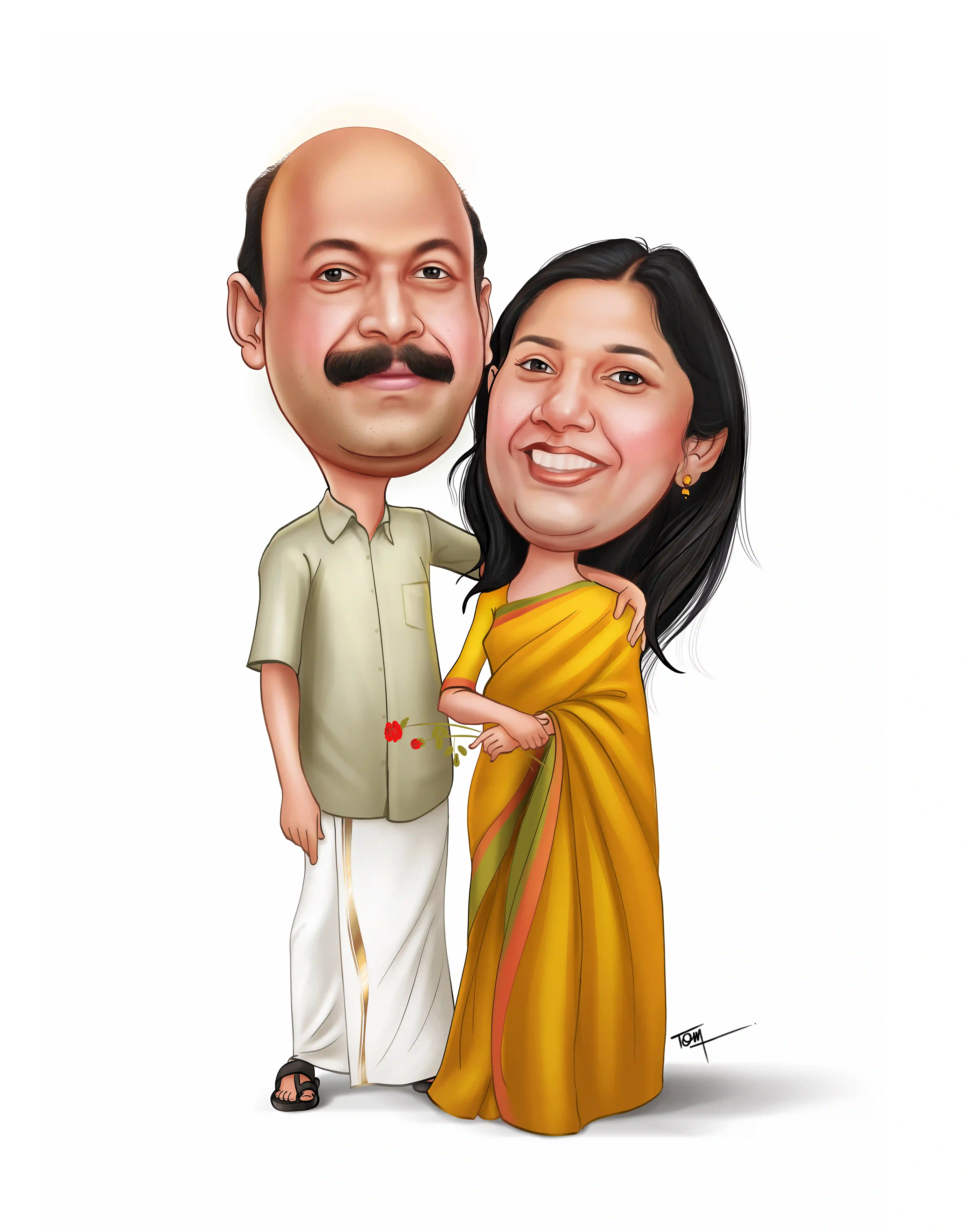 Wedding Anniversary 2024 Wedding anniversary celebration caricature.