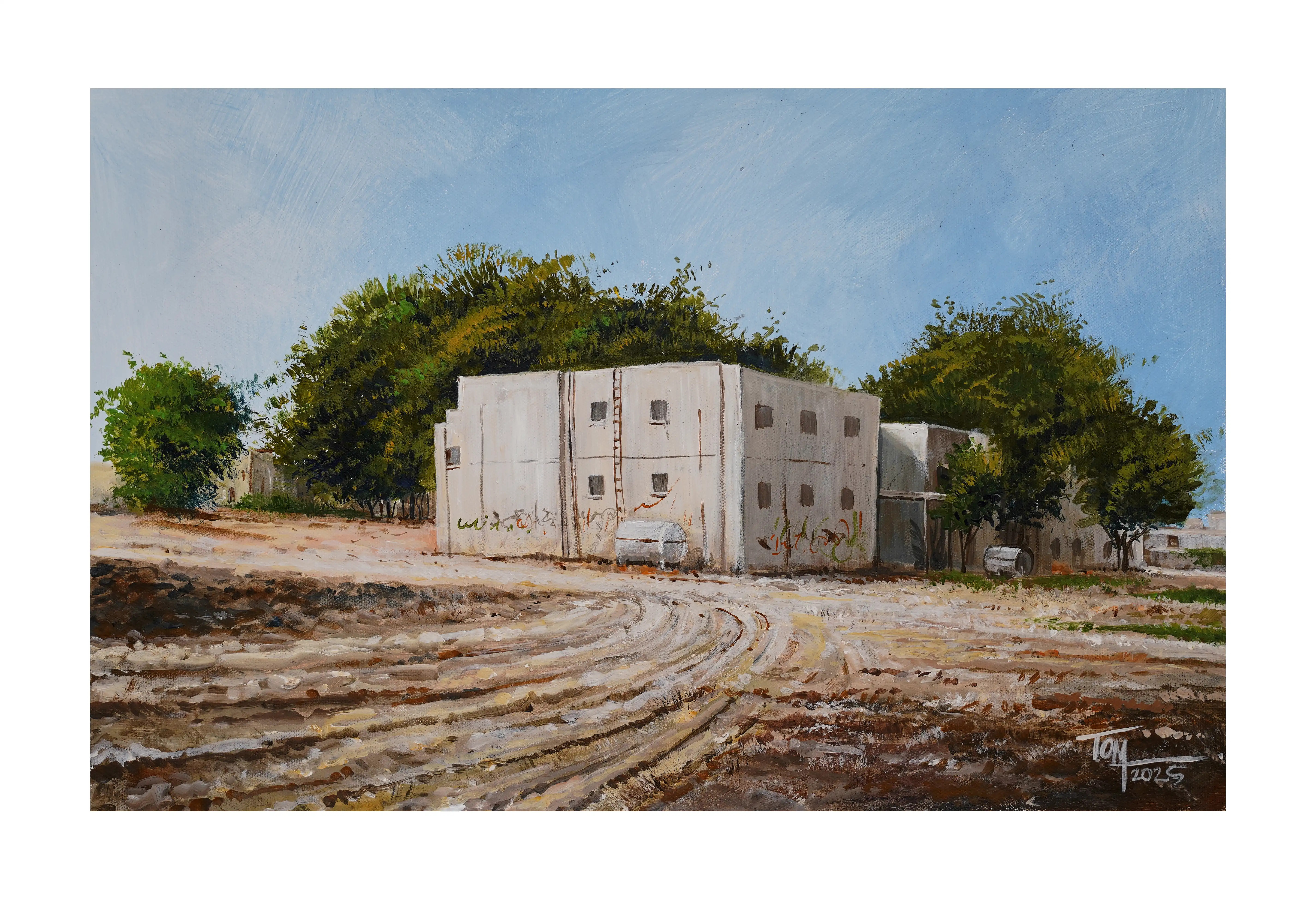 Sharjah Old Building 30x50 cm