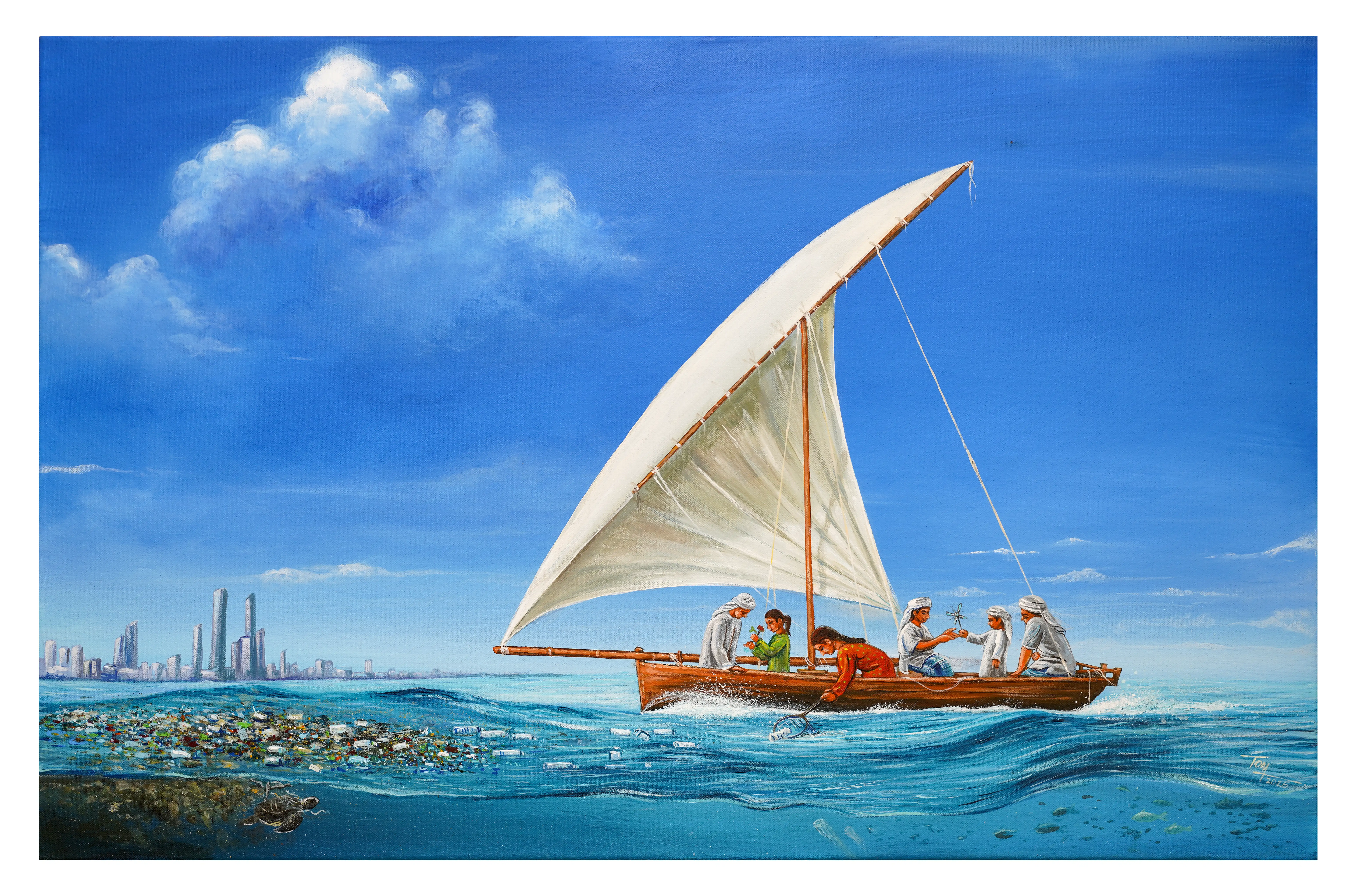 Separations in the Sea 100 × 65 cm Acrylic on Canvas