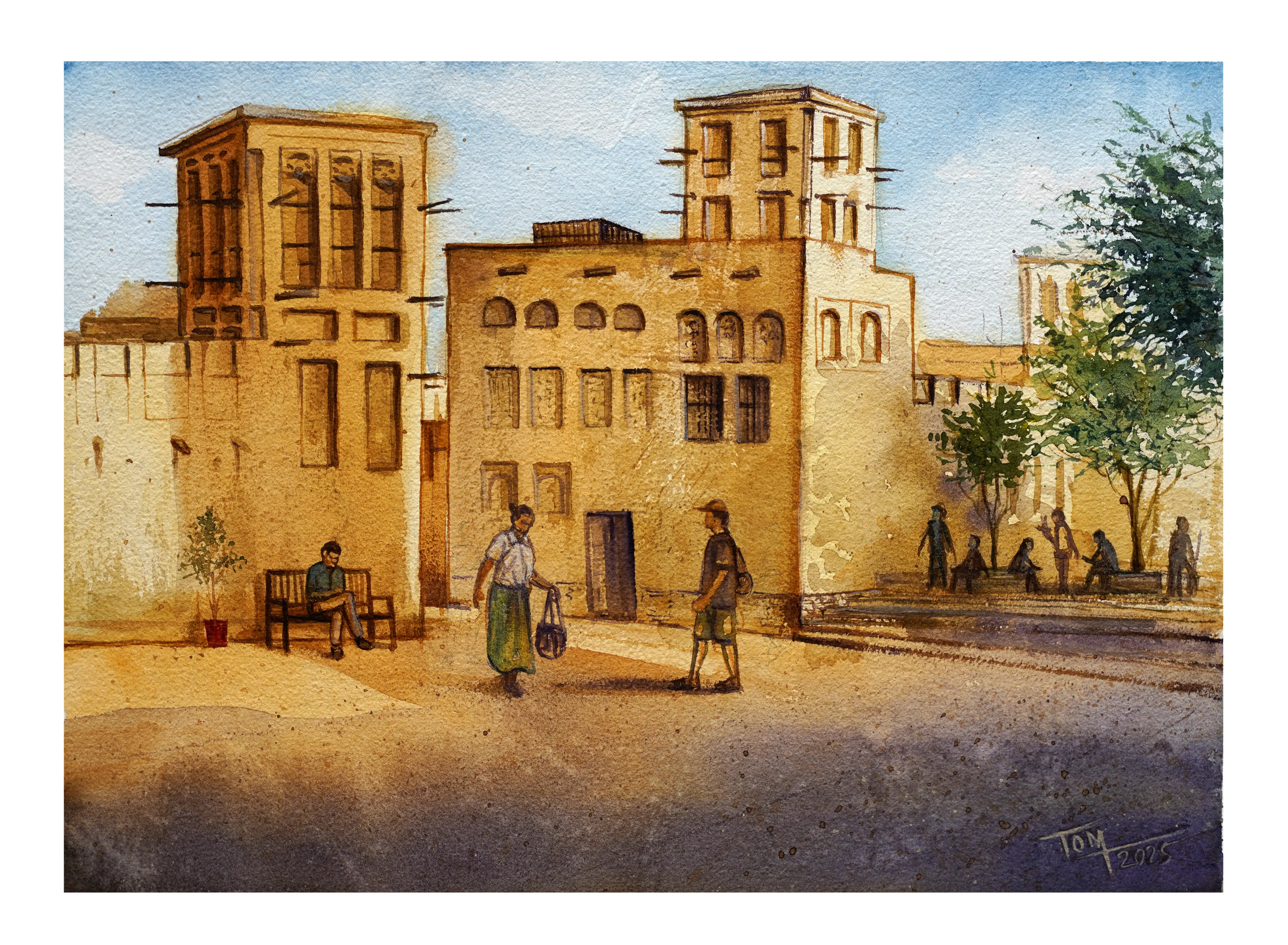 Al Fahidi Historical District, Dubai 30x50cm