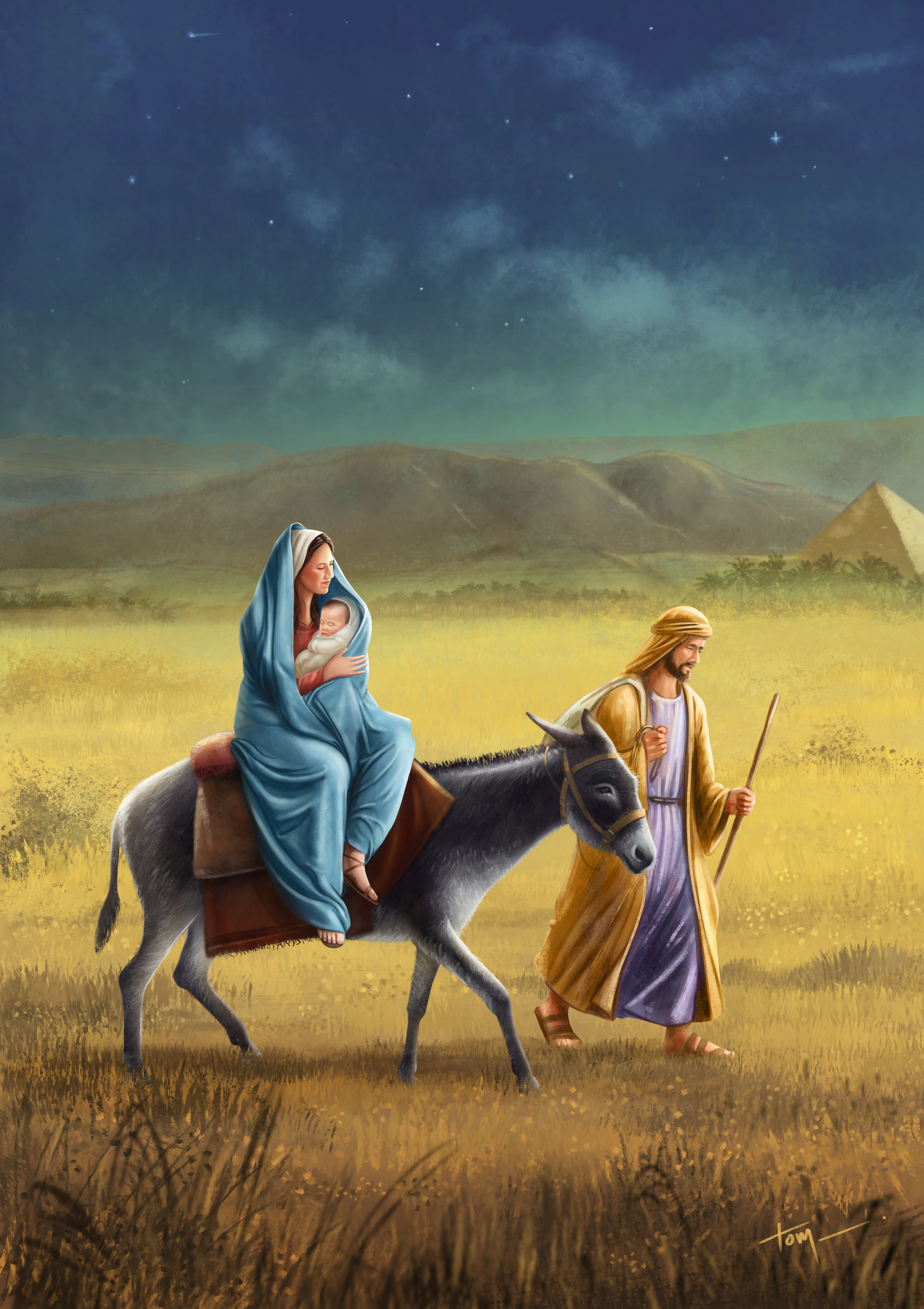 Flight to Egypt 01 Digital Greeting Card