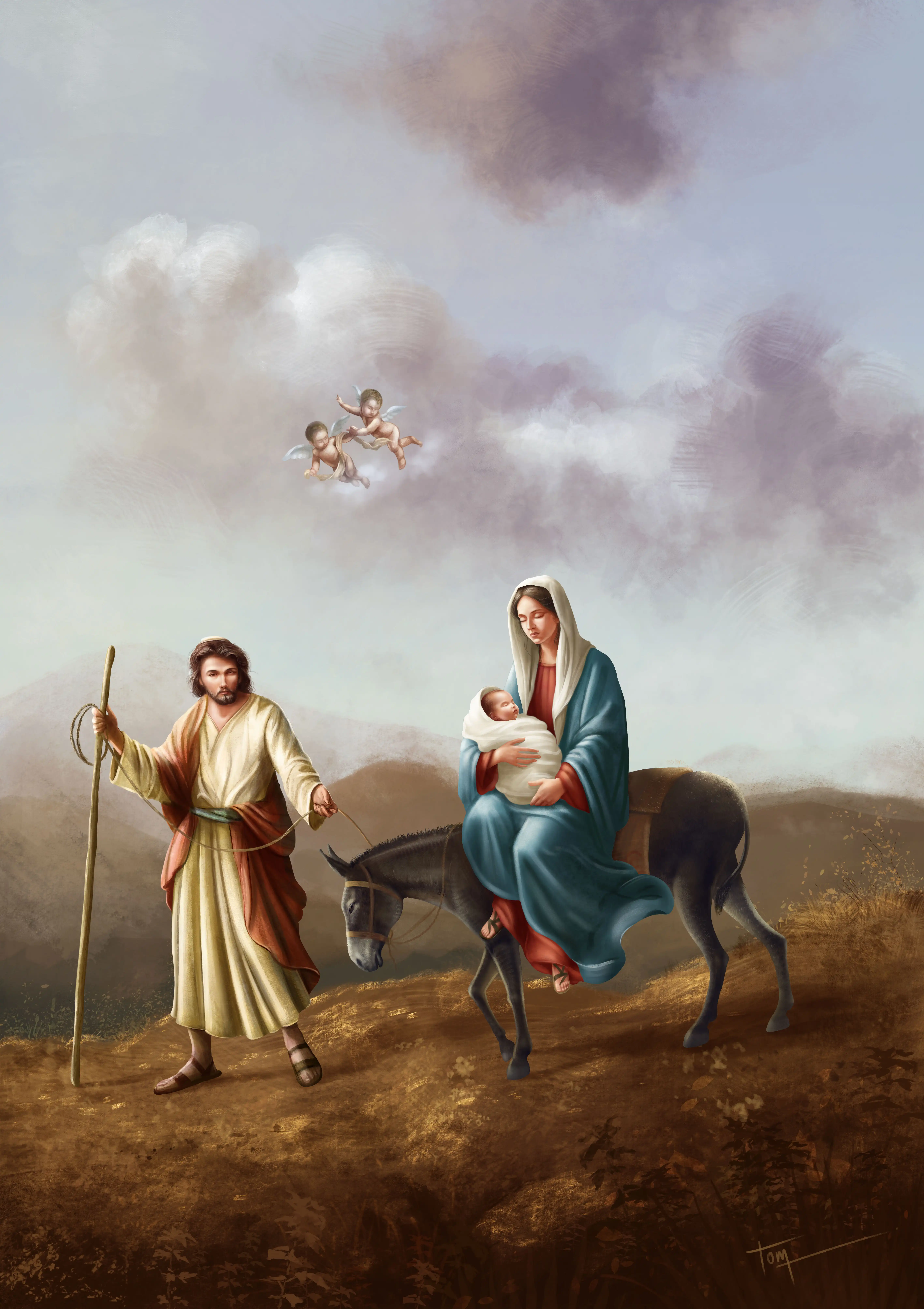 Flight to Egypt 02 Digital Greeting Card