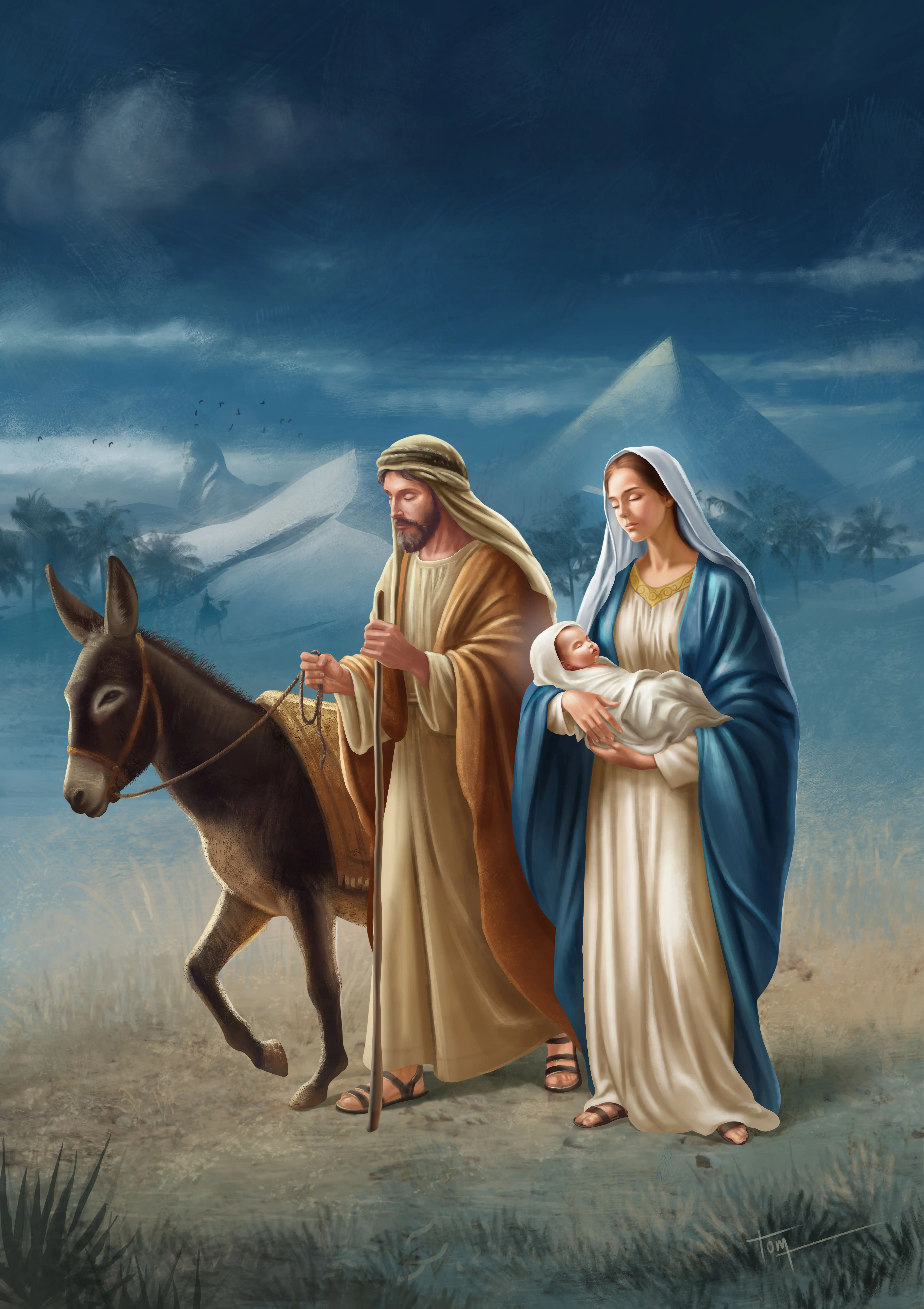 Flight to Egypt 03 Digital Greeting Card