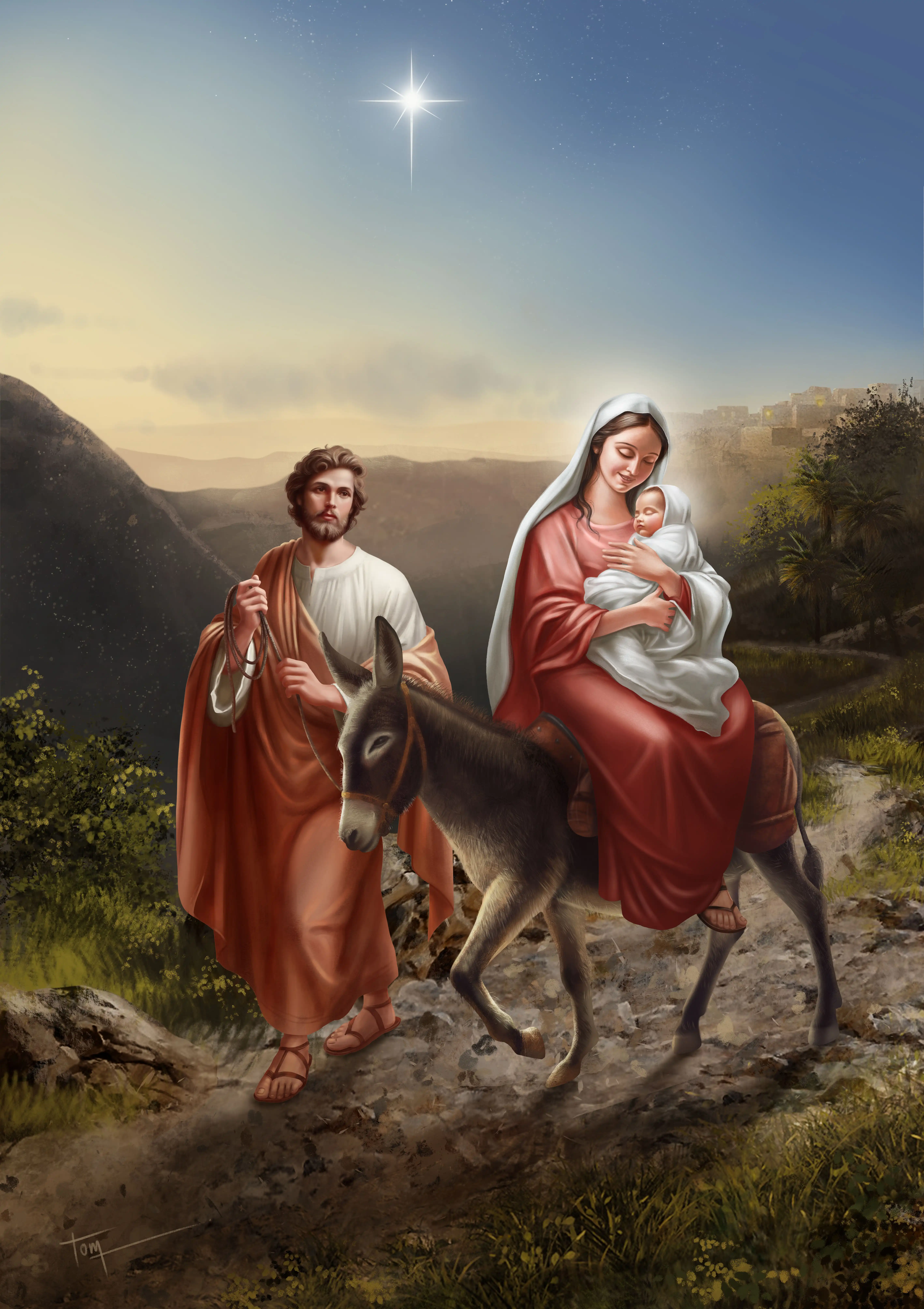 Flight to Egypt 04 Digital Greeting Card