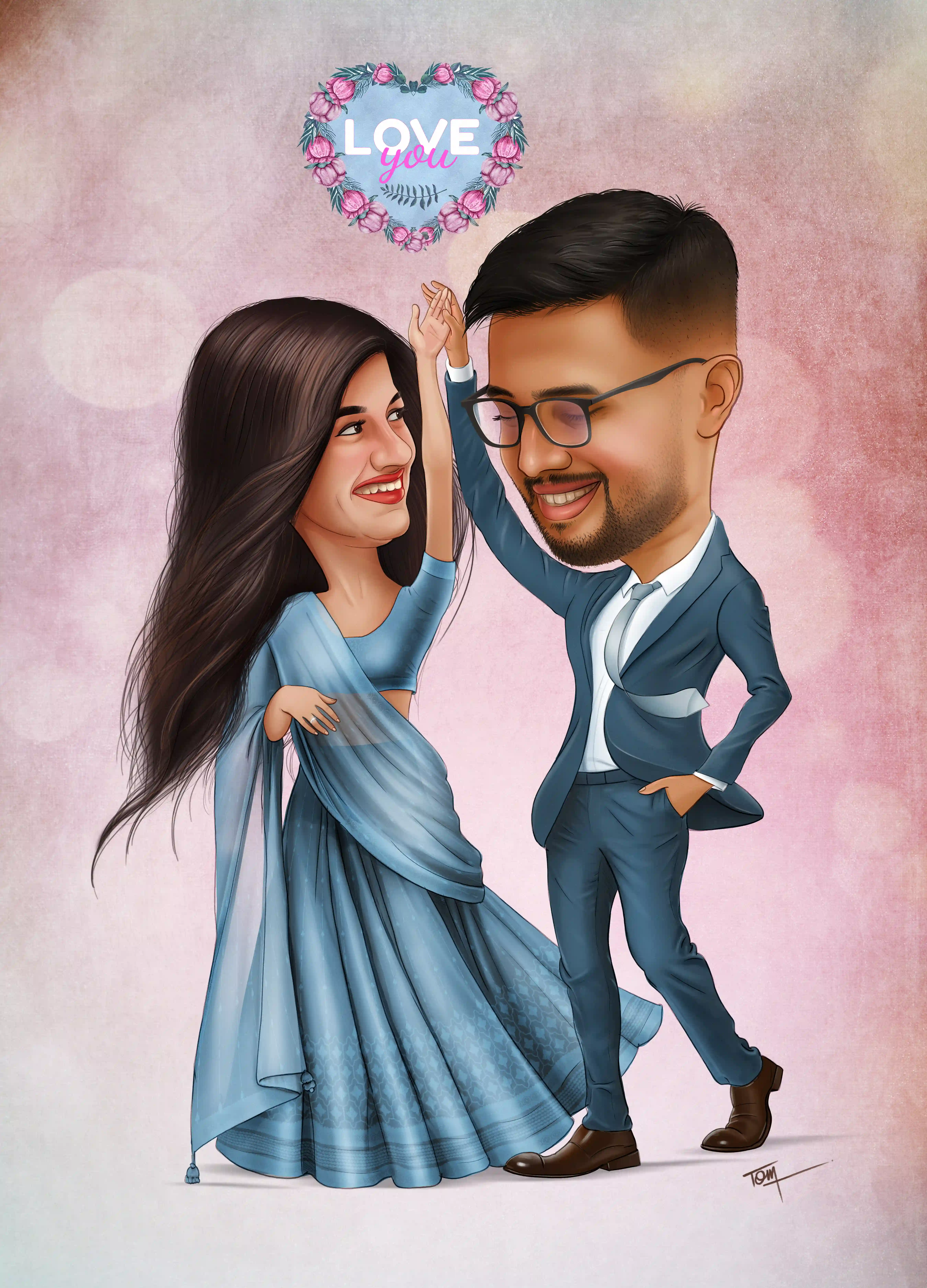 Caricature Print (25×18) Large format 25x18 inch caricature print.