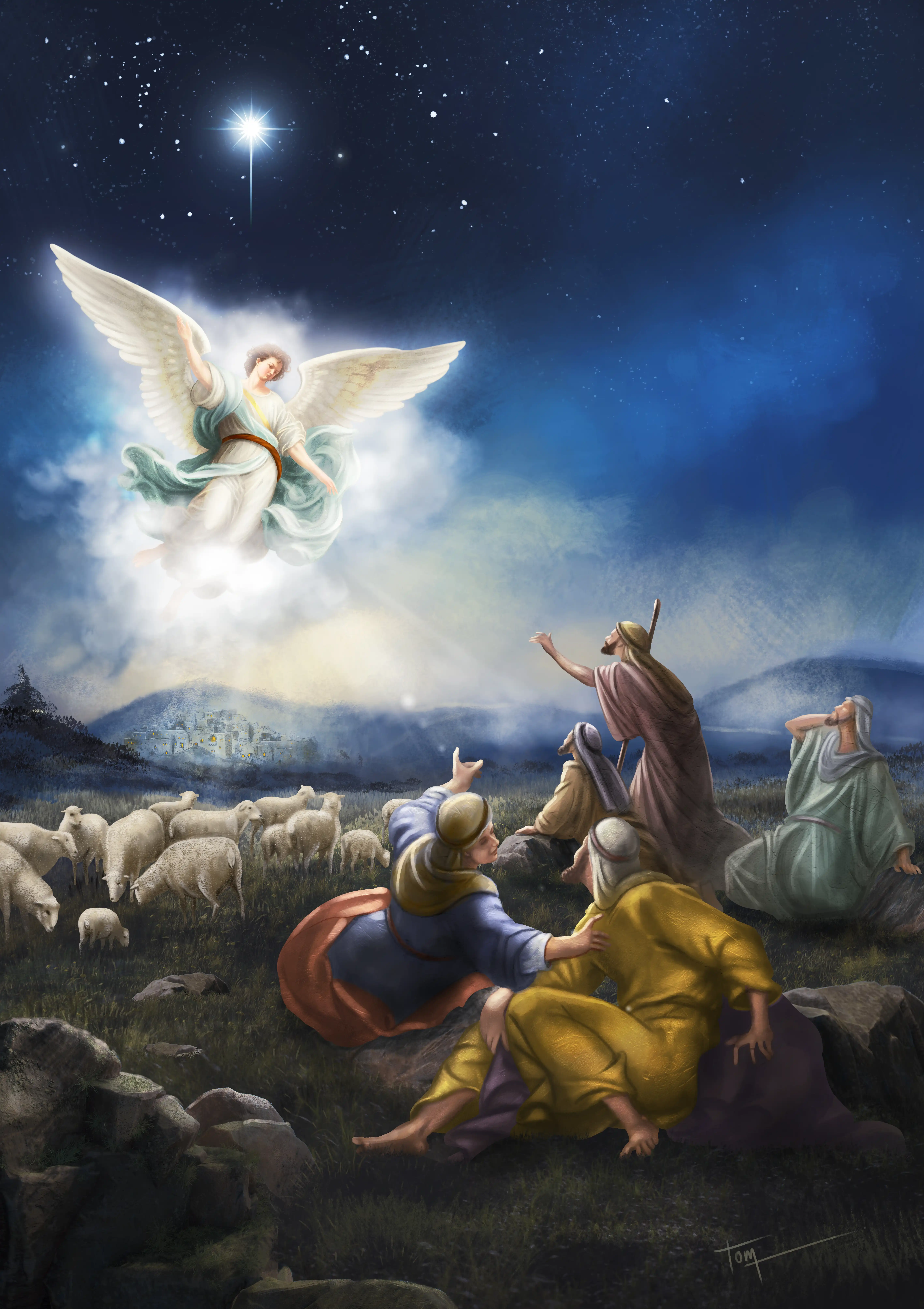 Shepherds 02 Digital Greeting Card