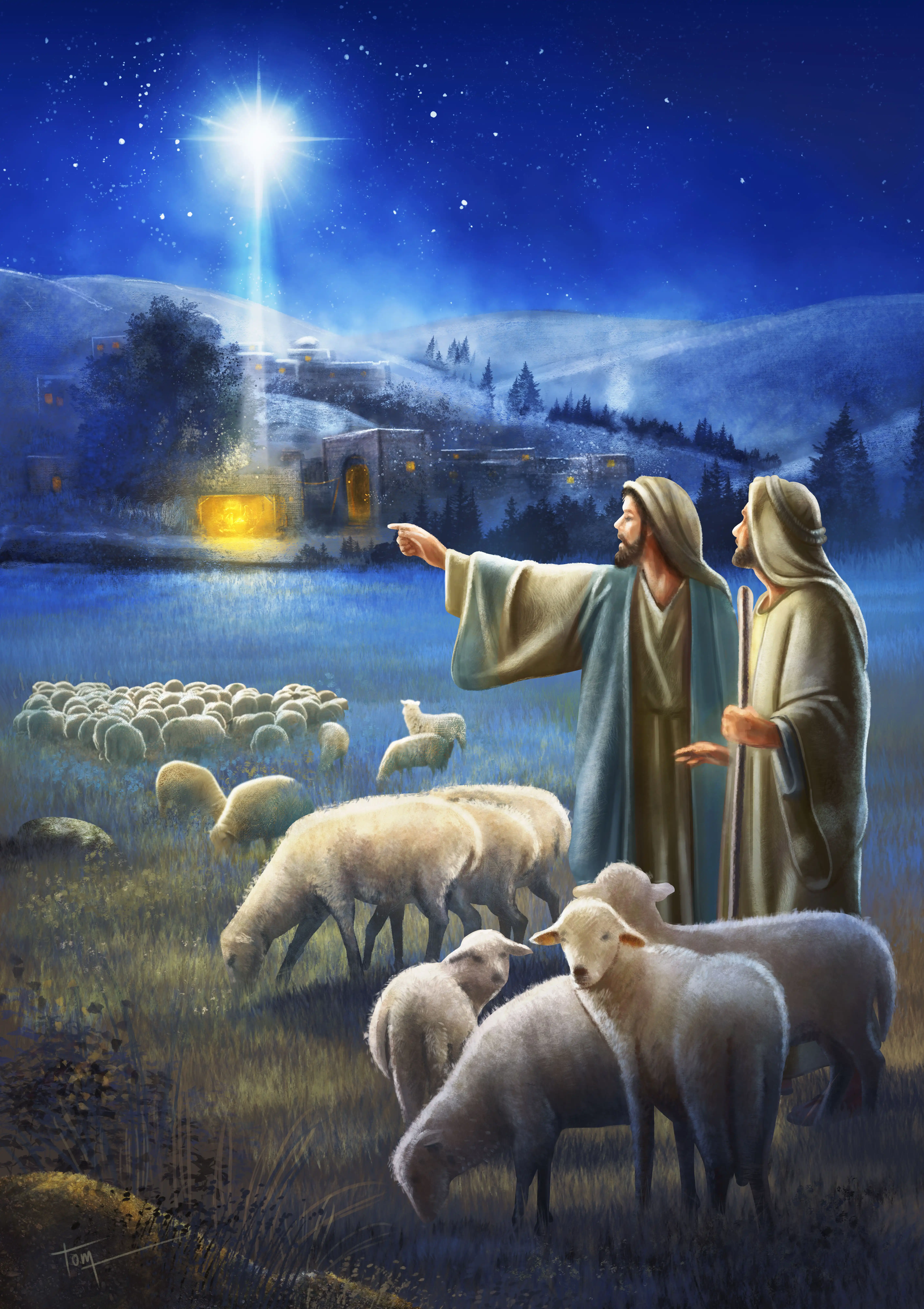Shepherds 03 Digital Greeting Card